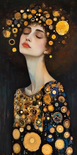 5D Diamond Painting Erwachsene groß xxl 30x60cm, Diamant Painting Bilder Klimt Diamond Painting Kinder, DIY Frau Diamanten Malerei Stickerei Kreuzstich Set, für Geeignet Als Geschenk Mädchen P-260 von YOOYLLCY