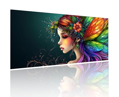 5D Diamond Painting Erwachsene groß xxl 60x30cm, Diamant Painting Bilder Frau Diamond Painting Kinder, DIY Fee Vollbohrer Diamanten Malerei Stickerei Kreuzstich Set,Geeignet Als Geschenk Mädchen P-880 von YOOYLLCY