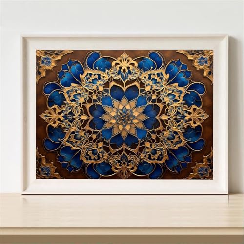5D Diamond Painting Retro Diamant Painting Bilder Mandala Diamanten Malerei Stickerei Kreuzstich Set, DIY Vollbohrer Diamant Malerei Kinder Bastelset Mädchen Geschenke, Haus Wanddeko 150x100cm M-637 von YOOYLLCY