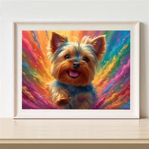 5D Diamond Painting Tier Diamant Painting Bilder Hund Diamanten Malerei Stickerei Kreuzstich Set, DIY Vollbohrer Diamant Malerei Kinder Bastelset Mädchen Geschenke, für Haus Wanddeko 150x100cm M-579 von YOOYLLCY