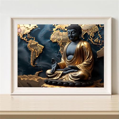 Diamond Painting Erwachsene, Diamant Painting Bilder Retro Diamant Kunst Bilder Kinder Anfänger, 5D DIY Zen Vollbohrer Diamanten Malerei Stickerei Kreuzstich Geschenke Home Wand Dekor 70x50cm M-635 von YOOYLLCY