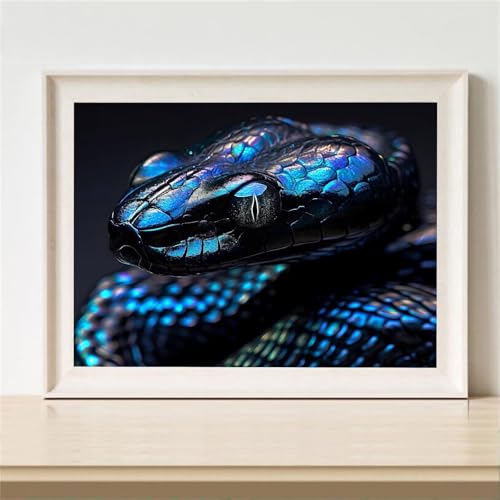 Diamond Painting Erwachsene, Diamant Painting Bilder Tier Diamant Kunst Bilder Kinder Anfänger, DIY Schlange Vollbohrer Diamanten Malerei Stickerei Kreuzstich Geschenke Home Wand Dekor 70x50cm M-607 von YOOYLLCY