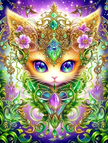 Diamond Painting Erwachsene Katze Diamant Painting Bilder Blume 50x70 cm 5D Diamanten Malerei Stickerei Bastelset Kinder, für Wand Dekoration, Weihnachtsgeschen 8-10 Jahre Mädchen und Frauen K-857 Diamond Painting Erwachsene Katze Diamant Painting Bilder Blume 50x70 cm 5D Diamanten Malerei Stickerei Bastelset Kinder, für Wand Dekoration, Weihnachtsgeschen 8-10 Jahre Mädchen und Frauen K-857 von YOOYLLCY