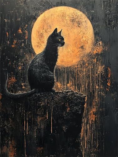 Diamond Painting Erwachsene Katze Diamant Painting Bilder Mond 80x120 cm 5D Diamanten Malerei Stickerei Bastelset Kinder, für Wand Dekoration, Weihnachtsgeschen 8-10 Jahre Mädchen und Frauen K-590 Diamond Painting Erwachsene Katze Diamant Painting Bilder Mond 80x120 cm 5D Diamanten Malerei Stickerei Bastelset Kinder, für Wand Dekoration, Weihnachtsgeschen 8-10 Jahre Mädchen und Frauen K-590 von YOOYLLCY