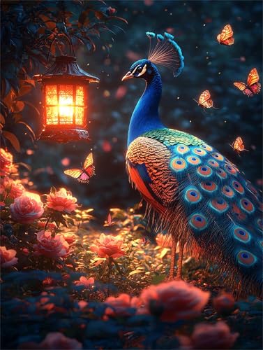 Diamond Painting Erwachsene Pfau Diamant Painting Bilder Blume 50x70 cm Diamanten Malerei Stickerei Bastelset Kinder Zubehör, für Wand Dekoration, Weihnachtsgeschen 8-10 Jahre Mädchen und Frauen K-687 Diamond Painting Erwachsene Pfau Diamant Painting Bilder Blume 50x70 cm Diamanten Malerei Stickerei Bastelset Kinder Zubehör, für Wand Dekoration, Weihnachtsgeschen 8-10 Jahre Mädchen und Frauen K-687 von YOOYLLCY