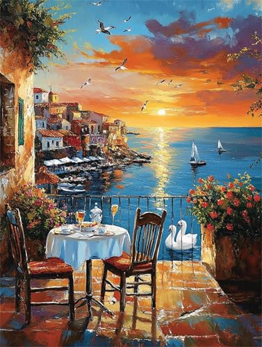 Diamond Painting Erwachsene Sonnenuntergang Diamant Painting Bilder Küste 50x70 cm 5D Diamanten Malerei Stickerei Bastelset Kinder Zubehör, für Wand Dekoration, Weihnachtsgeschen 8-10 Jahre K-627 Diamond Painting Erwachsene Sonnenuntergang Diamant Painting Bilder Küste 50x70 cm 5D Diamanten Malerei Stickerei Bastelset Kinder Zubehör, für Wand Dekoration, Weihnachtsgeschen 8-10 Jahre K-627 von YOOYLLCY