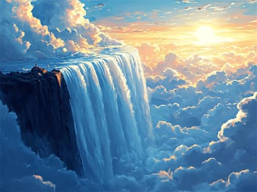 Diamond Painting Fallen Diamond Painting Kinder, Diamant Kunst Sonnenuntergang Diamant Malerei Set Cross Stickerei Malerei Set, DIY Bastelset Erwachsene Geschenke, für Wohnzimmer Deko 100x70 cm K-419 von YOOYLLCY