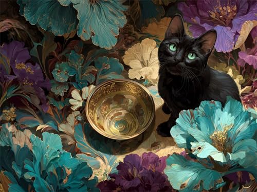 Diamond Painting Katze Diamond Painting Kinder, 5D Diamant Kunst Blume Diamant Malerei Set Cross Stickerei Malerei Set, Bastelset Erwachsene Geschenke, für Wohnzimmer Deko Schlafzimmer 60x45 cm K-8666 Diamond Painting Katze Diamond Painting Kinder, 5D Diamant Kunst Blume Diamant Malerei Set Cross Stickerei Malerei Set, Bastelset Erwachsene Geschenke, für Wohnzimmer Deko Schlafzimmer 60x45 cm K-8666 von YOOYLLCY