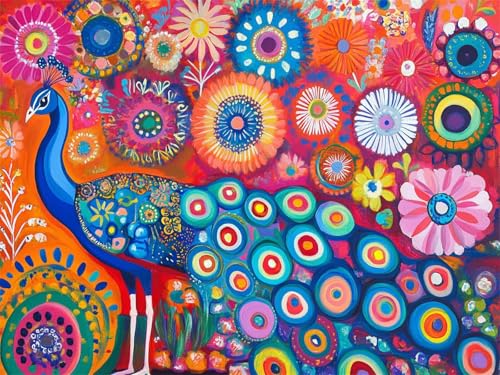 Diamond Painting Pfau Diamond Painting Kinder, Diamant Kunst Tier Diamant Malerei Set Cross Stickerei Malerei Set, DIY Bastelset Erwachsene Geschenke, für Wohnzimmer Deko Schlafzimmer 60x45 cm K-656 Diamond Painting Pfau Diamond Painting Kinder, Diamant Kunst Tier Diamant Malerei Set Cross Stickerei Malerei Set, DIY Bastelset Erwachsene Geschenke, für Wohnzimmer Deko Schlafzimmer 60x45 cm K-656 von YOOYLLCY