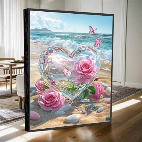 Diamond Painting Rose Diamant Painting Bilder Kinder Strand Diamant Malerei Set, DIY Mosaikherstellung Bastelset Erwachsene, Diamantmalerei Bilder Arts als Geschenk für Home Wand Décor 60x45cm M-806 Diamond Painting Rose Diamant Painting Bilder Kinder Strand Diamant Malerei Set, DIY Mosaikherstellung Bastelset Erwachsene, Diamantmalerei Bilder Arts als Geschenk für Home Wand Décor 60x45cm M-806 von YOOYLLCY