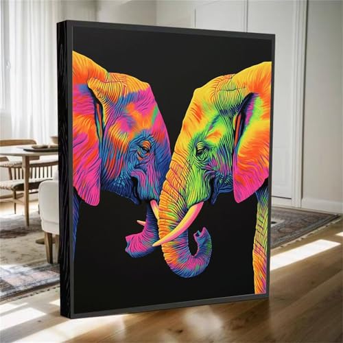 Diamond Painting Tier Diamant Painting Bilder Kinder Elefant Diamant Malerei Set, DIY Mosaikherstellung Bastelset Erwachsene, 5D Diamantmalerei Bilder als Geschenk für Home Wand Décor 100x70cm M-577 von YOOYLLCY