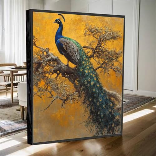 Diamond Painting Tier Diamant Painting Bilder Kinder Pfau Diamant Malerei Set, DIY Mosaikherstellung Bastelset Erwachsene, 5D Diamantmalerei Bilder Arts als Geschenk für Home Wand Décor 100x70cm M-593 von YOOYLLCY