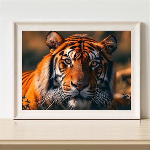 Diamond Painting Tier Diamant Painting Bilder Kinder Tiger Diamant Malerei Set, DIY Mosaikherstellung Bastelset Erwachsene, 5D Diamantmalerei Bilder Arts als Geschenk für Home Wand Décor 60x45cm M-597 von YOOYLLCY