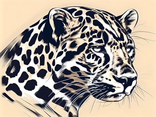 Diamond Painting Tier Diamond Painting Kinder, 5D Diamant Kunst Leopard Diamant Malerei Set Cross Stickerei Malerei Set, DIY Bastelset Erwachsene Geschenke, für Wohnzimmer Deko 100x70 cm K-309 Diamond Painting Tier Diamond Painting Kinder, 5D Diamant Kunst Leopard Diamant Malerei Set Cross Stickerei Malerei Set, DIY Bastelset Erwachsene Geschenke, für Wohnzimmer Deko 100x70 cm K-309 von YOOYLLCY
