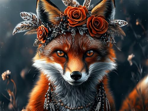 Fuchs Diamond Painting Erwachsene, 5D Diamant Painting Tier Bilder Kinder, DIY Vollbohrer Diamanten Malerei Stickerei Kreuzstich Basteln Mädchen 10 Jahre Geschenke Home Wand Dekor 60x80 cm K-398 Fuchs Diamond Painting Erwachsene, 5D Diamant Painting Tier Bilder Kinder, DIY Vollbohrer Diamanten Malerei Stickerei Kreuzstich Basteln Mädchen 10 Jahre Geschenke Home Wand Dekor 60x80 cm K-398 von YOOYLLCY