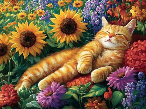 Katze Diamond Painting Erwachsene, 5D Diamant Painting Blume Bilder Kinder, DIY Vollbohrer Diamanten Malerei Stickerei Kreuzstich Basteln Mädchen 10 Jahre Geschenke Home Wand Dekor 60x80 cm K-798 Katze Diamond Painting Erwachsene, 5D Diamant Painting Blume Bilder Kinder, DIY Vollbohrer Diamanten Malerei Stickerei Kreuzstich Basteln Mädchen 10 Jahre Geschenke Home Wand Dekor 60x80 cm K-798 von YOOYLLCY