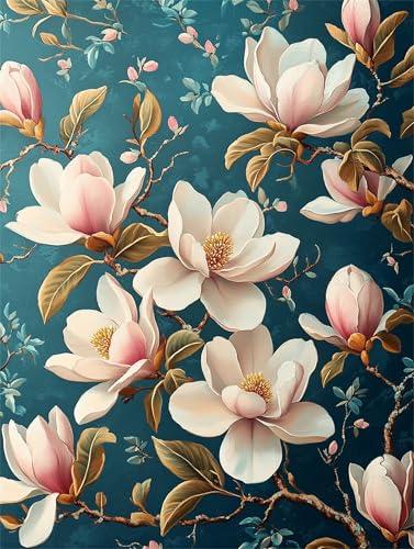 Rosa Diamond Painting Erwachsene, 5D Diamant Painting Magnolie Bilder Kinder, DIY Vollbohrer Diamanten Malerei Stickerei Kreuzstich Basteln Mädchen 10 Jahre Geschenke Home Wand Dekor 60x80 cm K-908 Rosa Diamond Painting Erwachsene, 5D Diamant Painting Magnolie Bilder Kinder, DIY Vollbohrer Diamanten Malerei Stickerei Kreuzstich Basteln Mädchen 10 Jahre Geschenke Home Wand Dekor 60x80 cm K-908 von YOOYLLCY