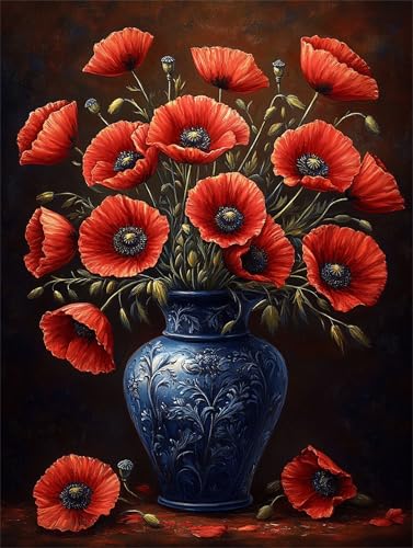 Rot Diamond Painting Erwachsene, 5D Diamant Painting Mohn Bilder Kinder, DIY Vollbohrer Diamanten Malerei Stickerei Kreuzstich Basteln Mädchen 10 Jahre Geschenke Home Wand Dekor 60x80 cm K-408 Rot Diamond Painting Erwachsene, 5D Diamant Painting Mohn Bilder Kinder, DIY Vollbohrer Diamanten Malerei Stickerei Kreuzstich Basteln Mädchen 10 Jahre Geschenke Home Wand Dekor 60x80 cm K-408 von YOOYLLCY