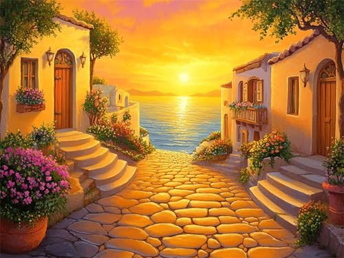 Sonnenuntergang Diamond Painting Erwachsene, 5D Diamant Painting Ozean Bilder Kinder, DIY Vollbohrer Diamanten Malerei Stickerei Kreuzstich Basteln 10 Jahre Geschenke Home Wand Dekor 40x50 cm K-605 Sonnenuntergang Diamond Painting Erwachsene, 5D Diamant Painting Ozean Bilder Kinder, DIY Vollbohrer Diamanten Malerei Stickerei Kreuzstich Basteln 10 Jahre Geschenke Home Wand Dekor 40x50 cm K-605 von YOOYLLCY