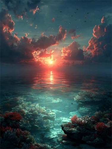 Sonnenuntergang Diamond Painting Erwachsene, 5D Diamant Painting Ozean Bilder Kinder, DIY Vollbohrer Diamanten Malerei Stickerei Kreuzstich Basteln 10 Jahre Geschenke Home Wand Dekor 60x80 cm K-598 Sonnenuntergang Diamond Painting Erwachsene, 5D Diamant Painting Ozean Bilder Kinder, DIY Vollbohrer Diamanten Malerei Stickerei Kreuzstich Basteln 10 Jahre Geschenke Home Wand Dekor 60x80 cm K-598 von YOOYLLCY