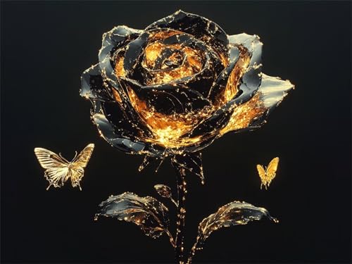 Traum Diamond Painting Erwachsene, 5D Diamant Painting Rose Bilder Kinder, DIY Vollbohrer Diamanten Malerei Stickerei Kreuzstich Basteln Mädchen 10 Jahre Geschenke Home Wand Dekor 10x15 cm K-432 von YOOYLLCY