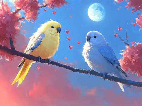 Vogel Diamond Painting Erwachsene, 5D Diamant Painting Mond Bilder Kinder, DIY Vollbohrer Diamanten Malerei Stickerei Kreuzstich Basteln Mädchen 10 Jahre Geschenke Home Wand Dekor 60x80 cm K-258 Vogel Diamond Painting Erwachsene, 5D Diamant Painting Mond Bilder Kinder, DIY Vollbohrer Diamanten Malerei Stickerei Kreuzstich Basteln Mädchen 10 Jahre Geschenke Home Wand Dekor 60x80 cm K-258 von YOOYLLCY