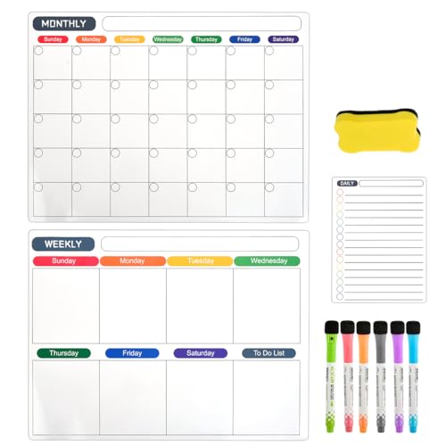 YOPEUC 10 Stück Magnetisch Whiteboard Wochenplaner,Abwischbar Familienplaner Planungstafel,Magnetischer Kalenderplaner für Kühlschrank mit 6 Markern und 1 Radiergummi,Haushaltsplan Menüplaner 40x30cm YOPEUC 10 Stück Magnetisch Whiteboard Wochenplaner,Abwischbar Familienplaner Planungstafel,Magnetischer Kalenderplaner für Kühlschrank mit 6 Markern und 1 Radiergummi,Haushaltsplan Menüplaner 40x30cm von YOPEUC