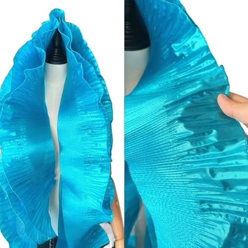 1 Yard Metallwellen-Spitzenstoff mit Plissee und Rüschen – 15 cm breites Dekorationsmaterial for Basteln und Nähen(Sky Blue) von YOPI