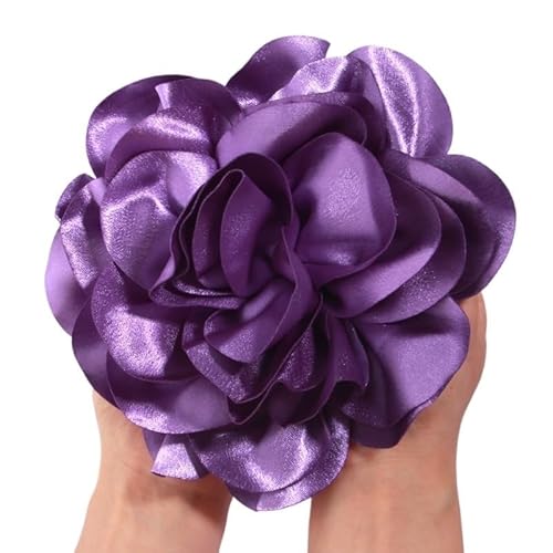 19 cm große, handgefertigte Kopfbedeckung mit Satinblumen for Bühnenauftritte und Studiofotografie(Lavender) von YOPI