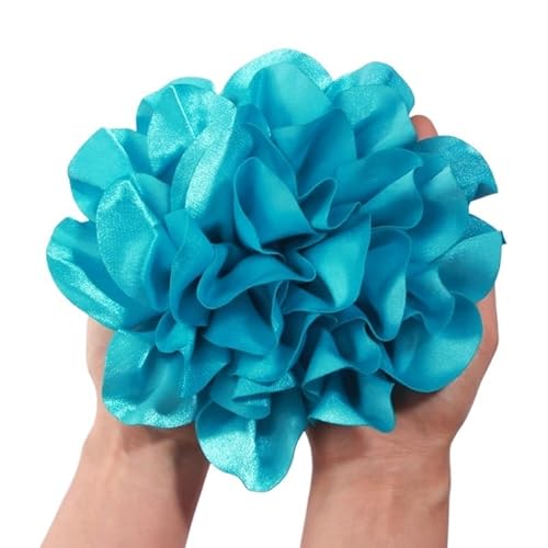 19 cm große, handgefertigte Kopfbedeckung mit Satinblumen for Bühnenauftritte und Studiofotografie(Light Blue) von YOPI