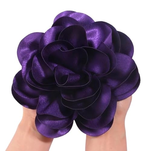 19 cm große, handgefertigte Kopfbedeckung mit Satinblumen for Bühnenauftritte und Studiofotografie(Lila) von YOPI