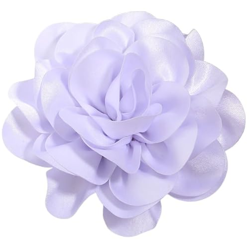 19 cm große, handgefertigte Kopfbedeckung mit Satinblumen for Bühnenauftritte und Studiofotografie(Weiß) von YOPI