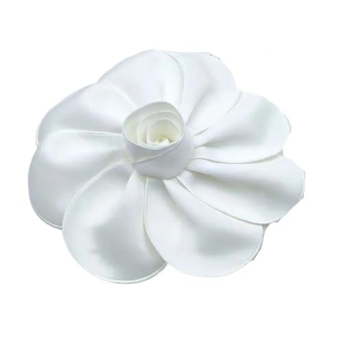 3D-Organza-Stoff, künstliche Rosenblumen, Aufnäher – 27 cm, Hochzeitskleid, Halsdekoration, DIY-Nähapplikation(Beige) von YOPI