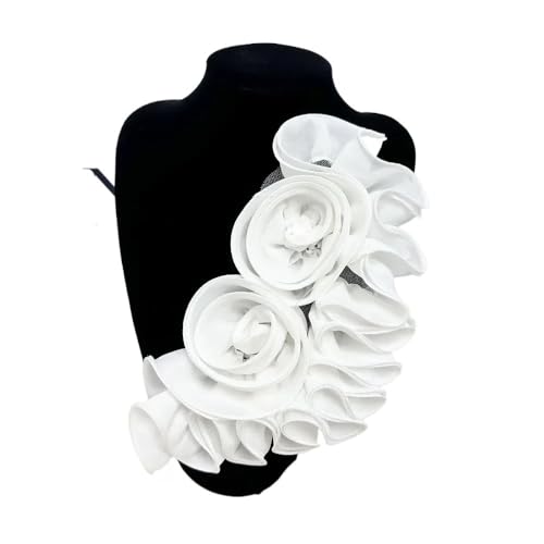 3D-Organza-Stoff, künstliche Rosenblumen, Aufnäher – 27 cm, Hochzeitskleid, Halsdekoration, DIY-Nähapplikation(Copper) von YOPI