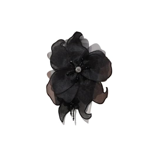 3D-Organza-Stoff, künstliche Rosenblumen, Aufnäher – 27 cm, Hochzeitskleid, Halsdekoration, DIY-Nähapplikation(green) von YOPI