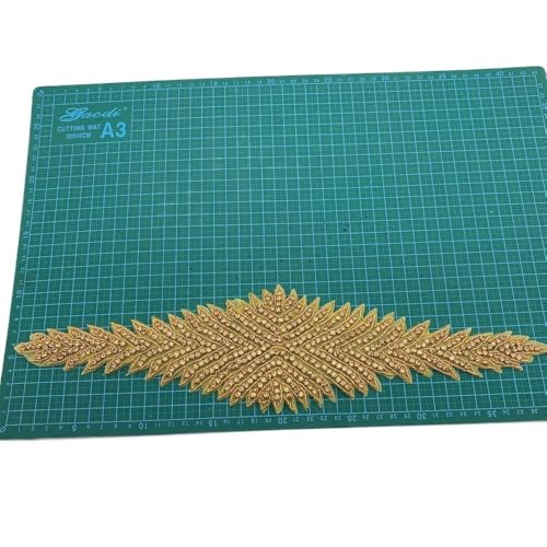 AB Silber Strass Blumen Applikation Patches - Aufbügeln/Aufnähen auf Hochzeitskleid Accessoires for Kleidung Dekoration(Clear) von YOPI