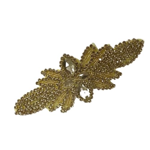AB Silber Strass Blumen Applikation Patches - Aufbügeln/Aufnähen auf Hochzeitskleid Accessoires for Kleidung Dekoration(Multi-colored) von YOPI