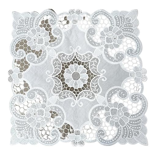 Bestickte Spitze Staubschutz Vintage Quadratische Tischdecke for Esszimmer und dekorative Requisiten(Diameter40cm) von YOPI