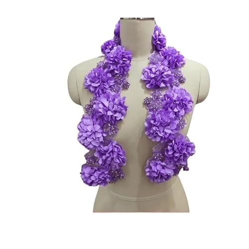 Dreidimensionale Blume Handgenähte Diamantdekoration Bunte Spitze Handgefertigtes DIY-Material Passend(Lightpurple) von YOPI