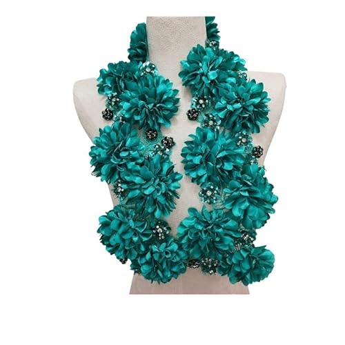 Dreidimensionale Blume Handgenähte Diamantdekoration Bunte Spitze Handgefertigtes DIY-Material Passend(green) von YOPI