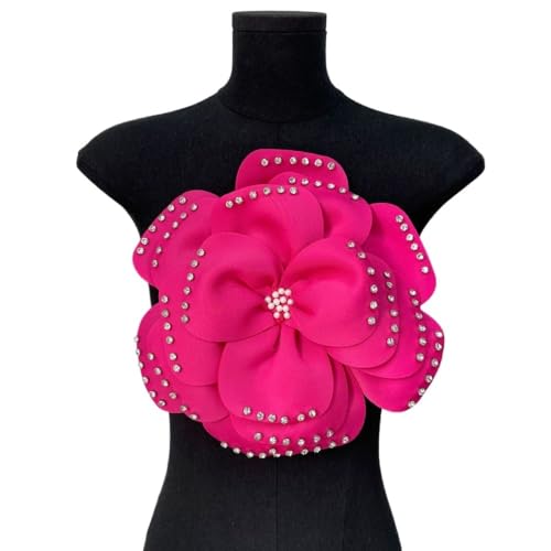 Haarschmuck mit großen Blumen und Perlen for Kleider und Hemden – elegante Corsagen-Dekoration(Rose red) von YOPI