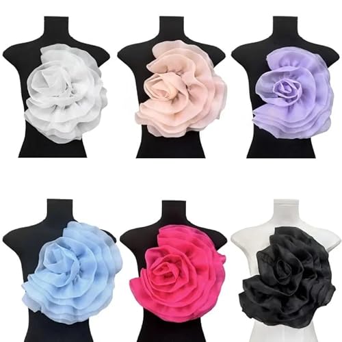 Handgefertigte große Blumenbrosche – elegante Anstecknadel for Damen – perfekt for Hochzeiten und Partys(Weiß) von YOPI