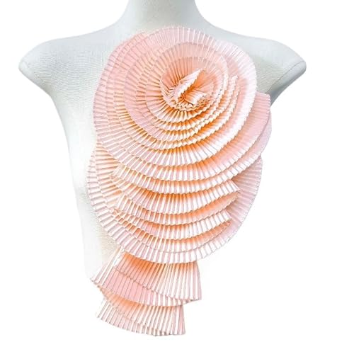 Handgefertigte mehrlagige Blumenbrosche for Damen | Elegante Stoff-Anstecknadeln for besondere Anlässe(Pink 1) von YOPI
