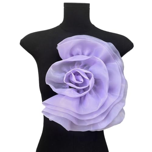 Handgemachte Organza-Blumen-Corsage for Kleidung, Bademode und Kopfschmuck – DIY-Blumenaccessoires(Lila) von YOPI