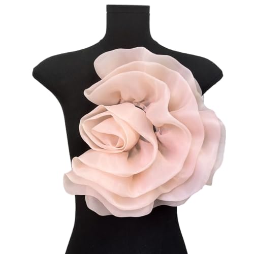 Handgemachte Organza-Blumen-Corsage for Kleidung, Bademode und Kopfschmuck – DIY-Blumenaccessoires(pink) von YOPI