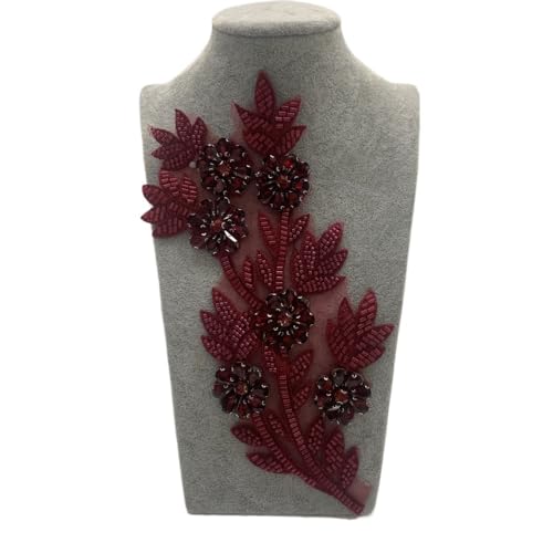 Perlen-Strass-Aufnäher – DIY-Perlenapplikation for Kleidung, Pullover, Hüte und Taschen(Color16) von YOPI