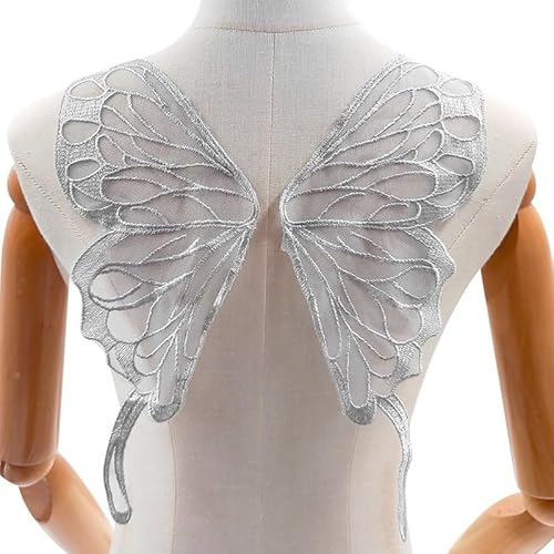 Rückenkragen Spitze Mesh Unten Stickerei Corsage Moth Rib Unterwäsche Spitzenzubehör(Grey) von YOPI