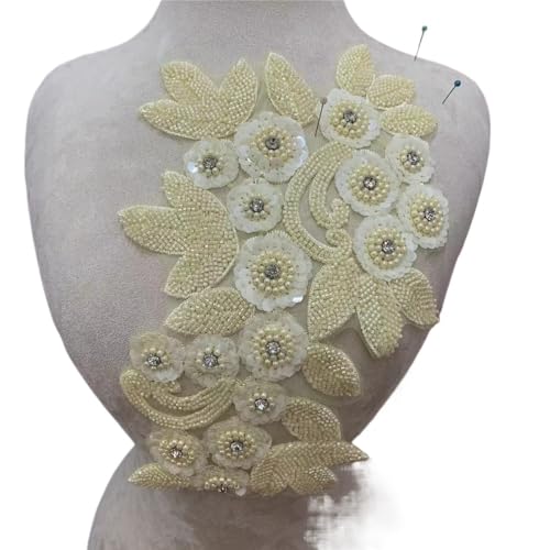Smaragdgrüne 3D-Blumenapplikation for Ballkleider und Gesellschaftstanzkostüme – Akzente in Schwarz und Gold(Color 5) von YOPI