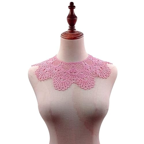 Spitzenstickerei Corsage Stickerei Kragen Polyester Seide Hohl Fake Kragen(Beanpastepowder) von YOPI