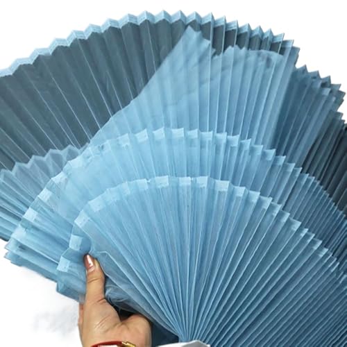 Steifer, plissierter Organza-Stoff for die Herstellung von DIY-Kleidern und Hintergrunddekorationen – Designer-Netzmaterial, 1 Meter(Light blue) von YOPI